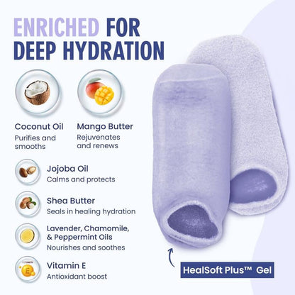 🏆35K+ SOLD! Buy 1 get 1 free!🥳Maxiora Moisturizing Gel Socks