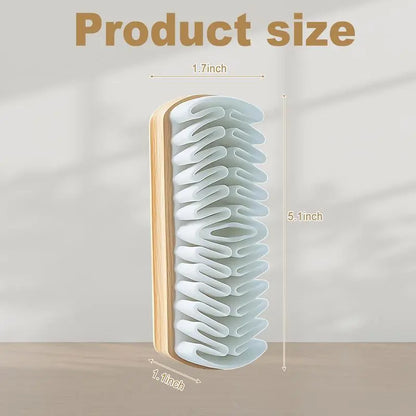 2-in-1 Suede Shoe Brush – TPR Crepe Bristles for Nubuck, Boots, Jackets & Leather Care