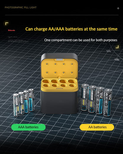 🏆Flash Sale⚡50K+ SOLD! Almost Gone-💥🎁🔋Charging Compartment - Rechargeable Aa/Aaa Lithium Battery