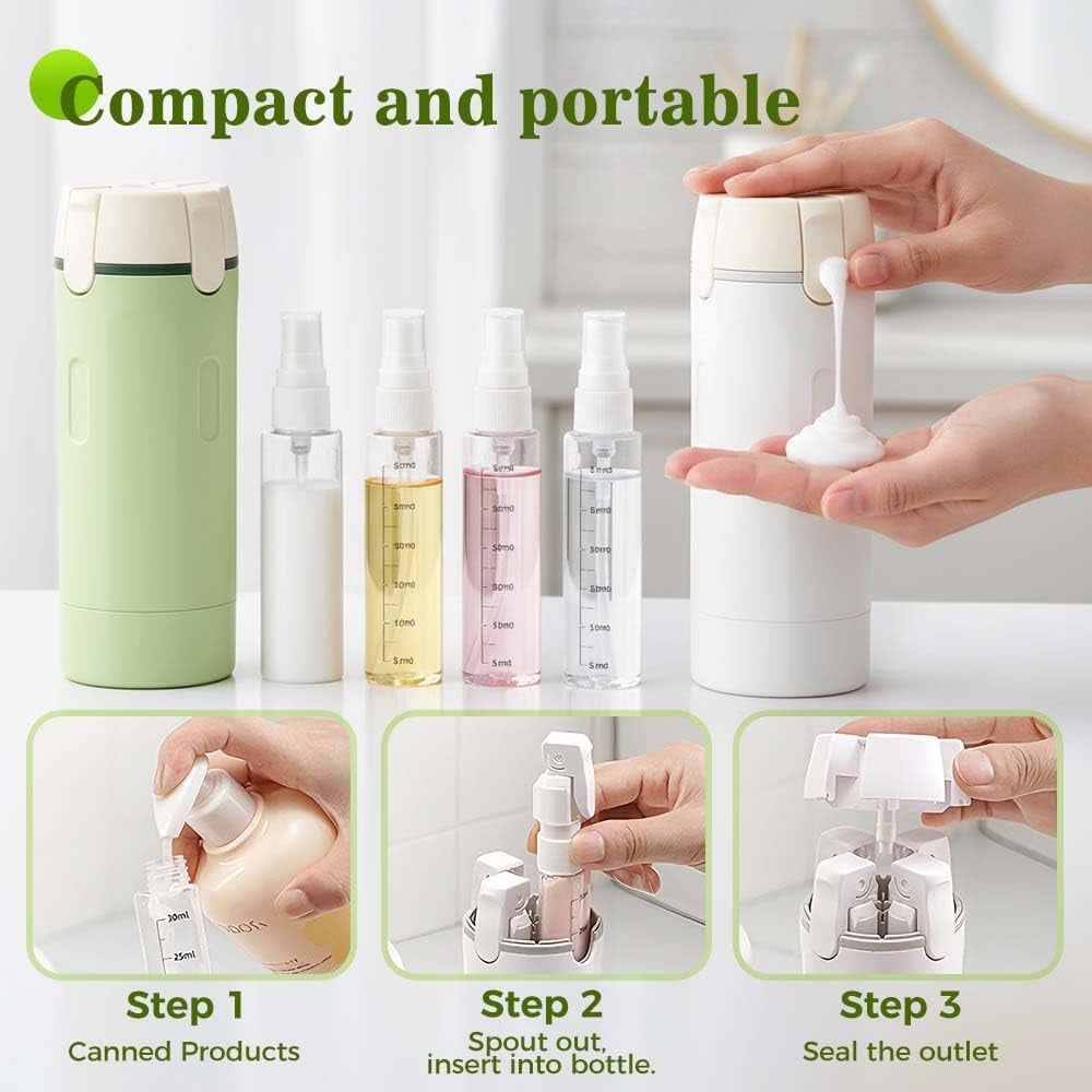 4 in 1 Travel Dispenser, 4 Pack 30ML Travel Bottles for Toiletries