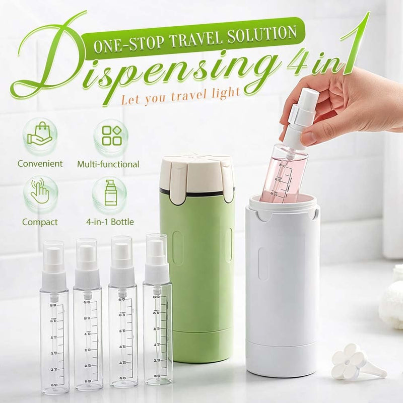 4 in 1 Travel Dispenser, 4 Pack 30ML Travel Bottles for Toiletries detail view