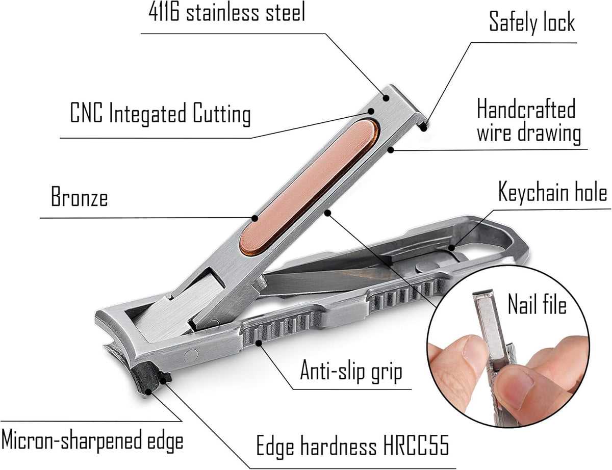 ✂️Keychain Nail Clippers – All-in-One Portable Nail Care Tool